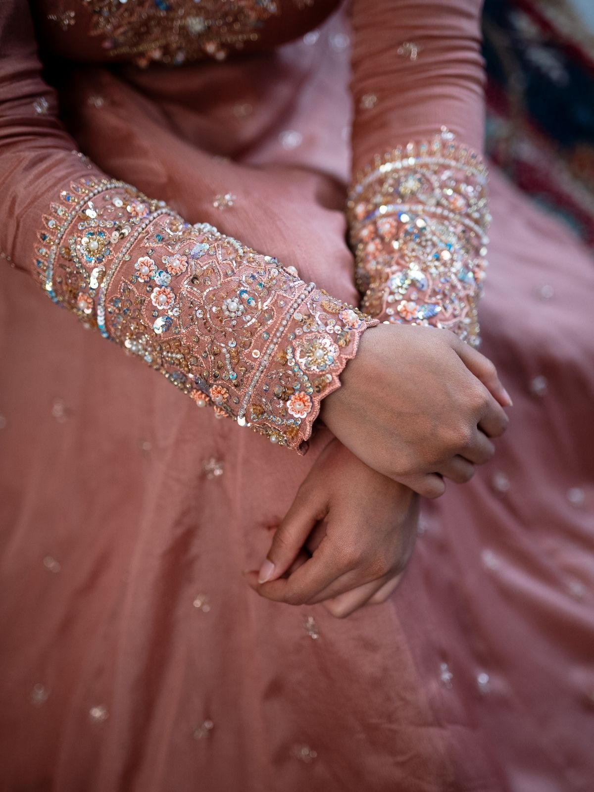 Mocha Glow Festive Anarkali