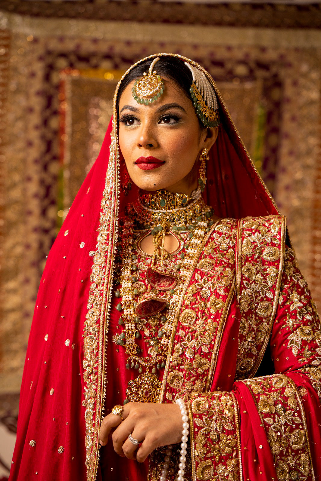 Sheenaz-e-Aroosa Red Khada Dupatta