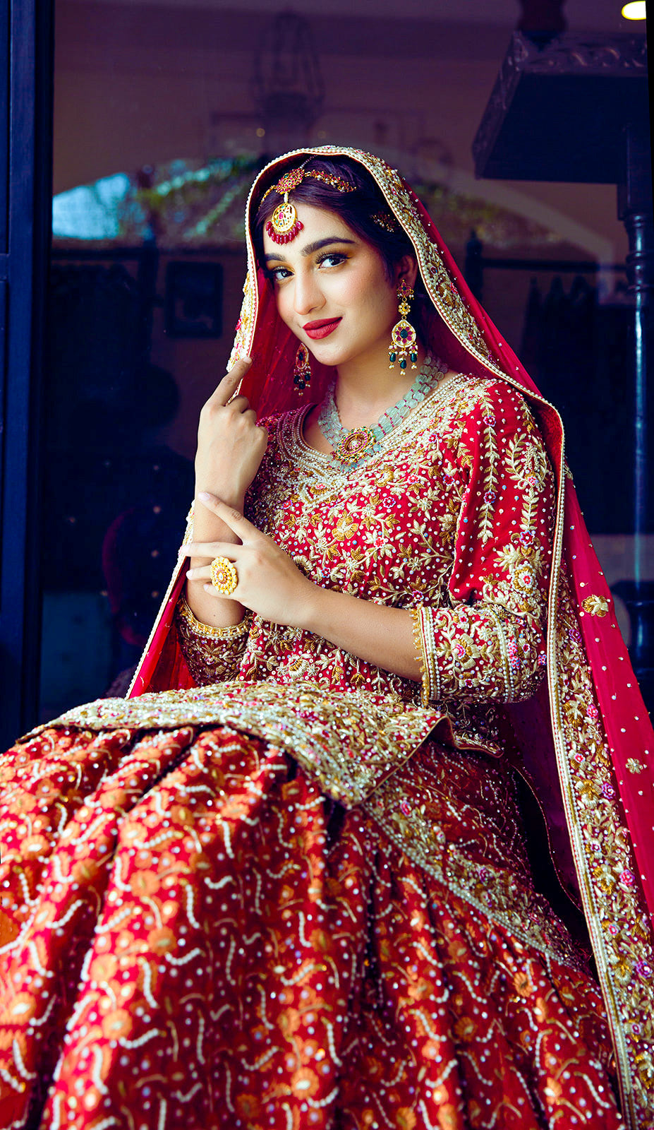 LOBSTER RED LEHENGA
