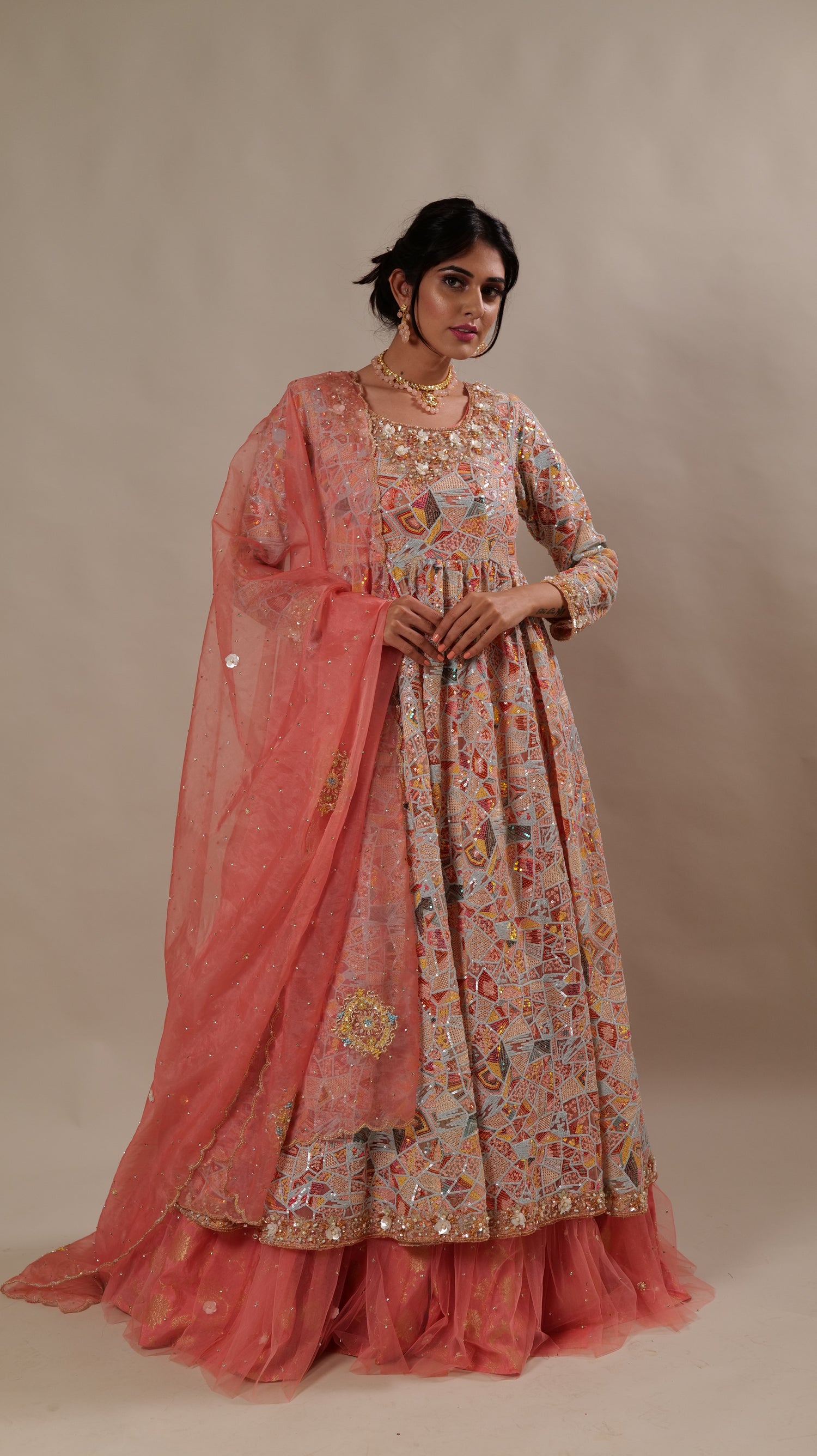 Sequin embellished lehenga